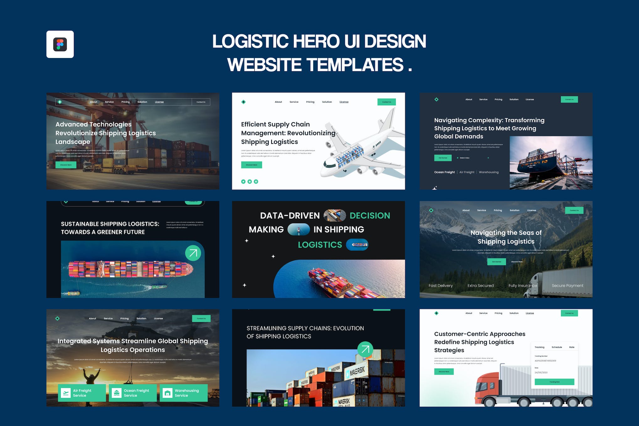 物流UI设计网站Web页面