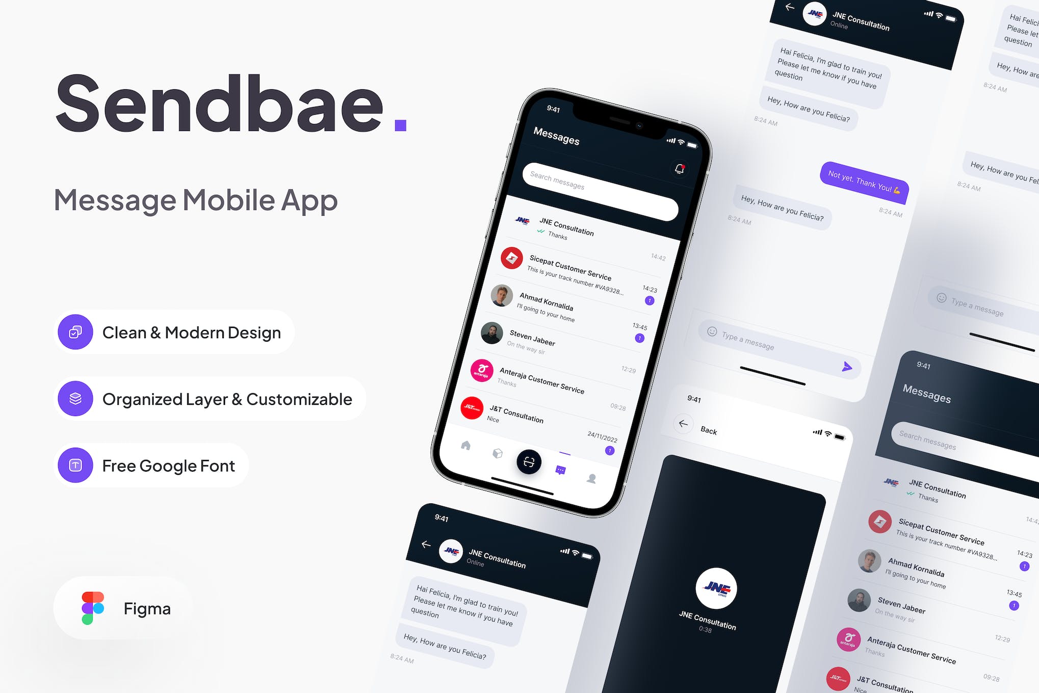 消息社交短信类APP UI界面