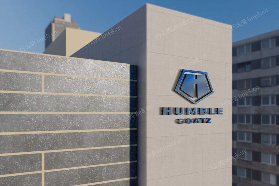 灰色建筑LOGO标志样机