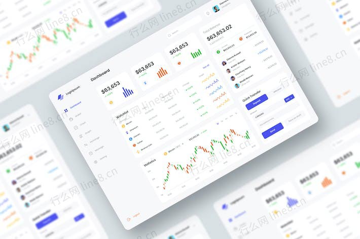 金融仪表板后台 UI 套件